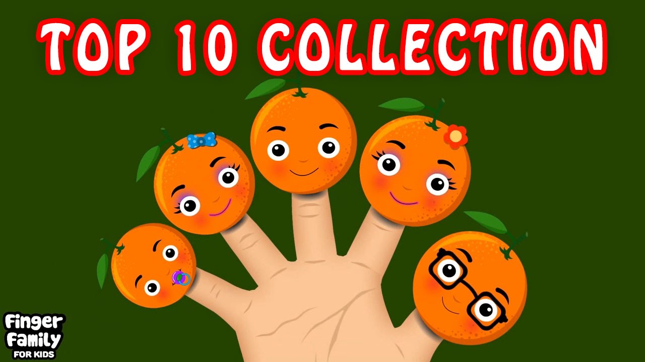 Top 10 Collection Finger Family | Orange Finger Family Songs for kids ...