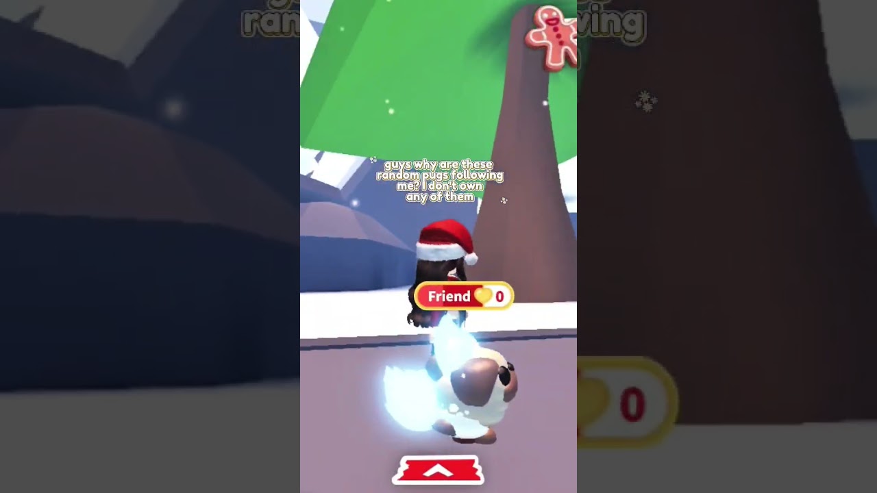 ADOPT ME why is this snowball pug following me? #dygaming #adoptme #christmas
