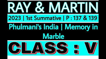 Ray and Martin 2023 Class 5 English | Ray & Martin 2023 Class V English Page 137 & 139
