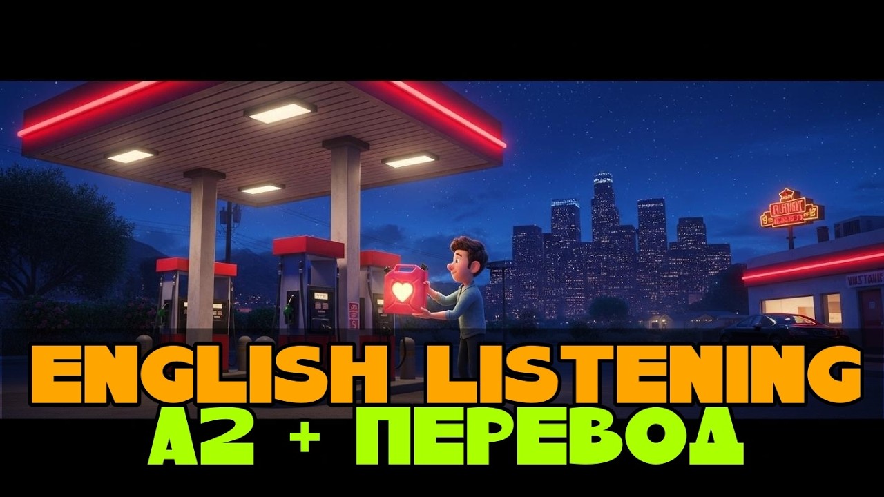 English Listening Practice A2 | At The Gas Station | Аудирование с переводом