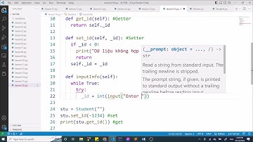 Python-AI1708: Buổi 10. Getter và Setter (thiết lập thông thường, sử dụng property(), @property)