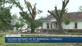 Tornado hits Barnsdall's largest employer, leaves local economy's future unclear