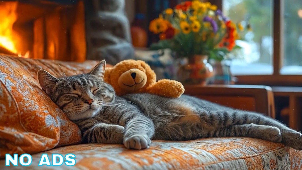 12 Hours Cat Sleep Music 🐾 Relaxing Music For Cats - Long Calm Soundscape For Cat Peace
