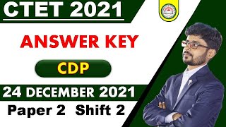 Ctet Dec 2021 Answer Key  24 December 2021 Paper 2  2nd Shift  Cdp