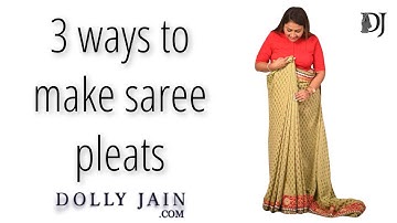 Perfect pleats made easy | How to pleat a saree for beginners | Dolly Jain saree draping hacks
