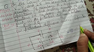In the circuit three ideal cells of emf V and V and 2V are connected to a resistor of resistance R