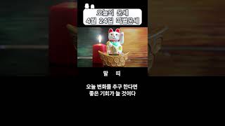 오늘의 운세 4월 24일 수요일 띠별운세 [ 내일의 운세 ]