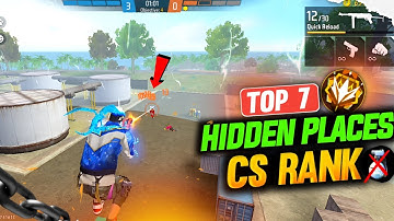 TOP 7 CS RANK HIDDEN PLACES IN BERMUDA MAP SOLO || CS RANK TIPS AND TRICKS || RANK PUSH TIPS TRICKS