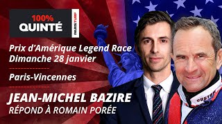 Pronostics Quinté PMU avec Jean-Michel Bazire - 100% Quinté du Dimanche 28 janvier à Paris-Vincennes