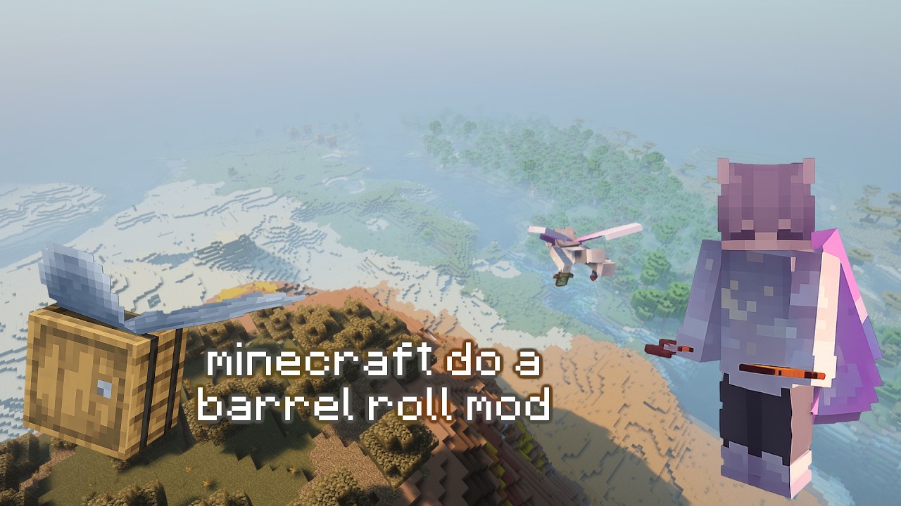 Minecraft do a barrel roll mod - YouTube