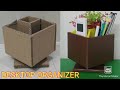 Diy Desktop Organizer:Rotating Organizer:Cardboard Organizer| Remote Holder.