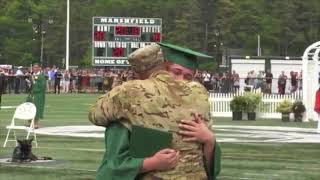 Army Sgt. Damon Solomon surprises son at high school graduation