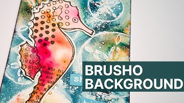 Textured Embossing Resist Background - ATC with Brushos