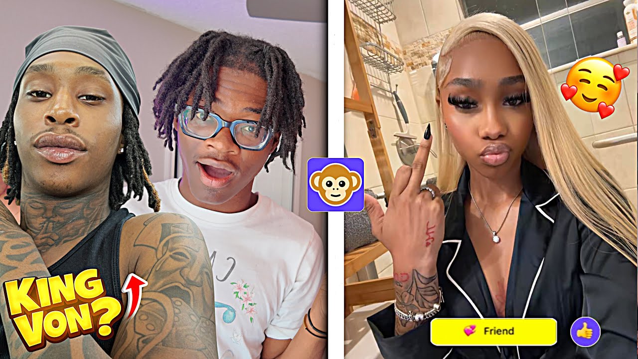 Rizzing up Baddies On Monkey App With King Von 😈 pt. 1 