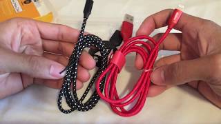 ESR Nylon Braided MFI Certified 8-Pin Lightning to USB Cable Unboxing and Review
