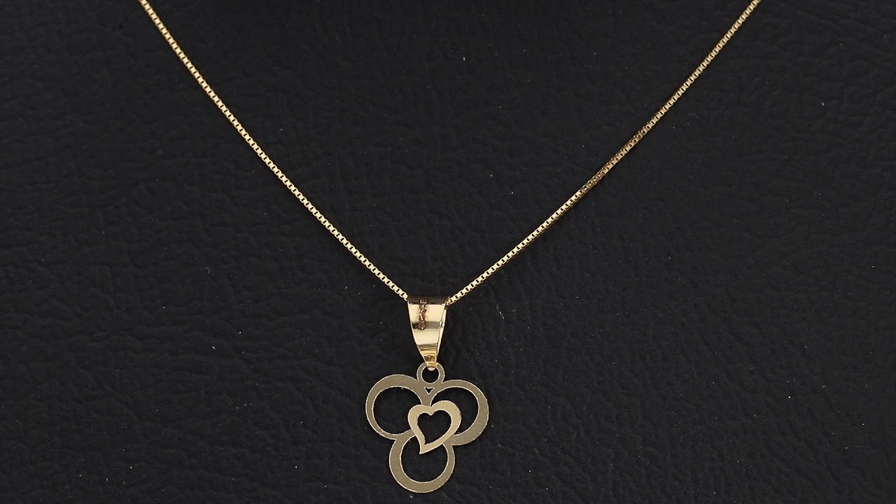 Gold Necklace (Chain with Heart Pendant) 18KT YouTube
