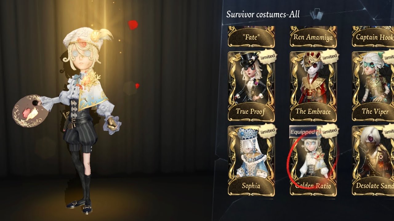 Identity V Painter “Golden Ratio” Limited Skin Gameplay YouTube