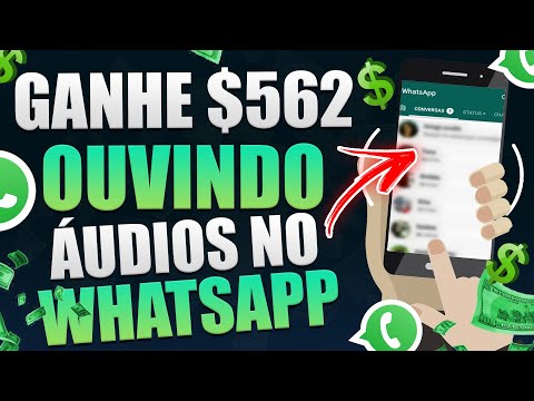 Ganhe $562 a cada 5 Horas OUVINDO AÚDIOS no WHATSAPP [100 Audios = $10] Como Ganhar Dinheiro Online