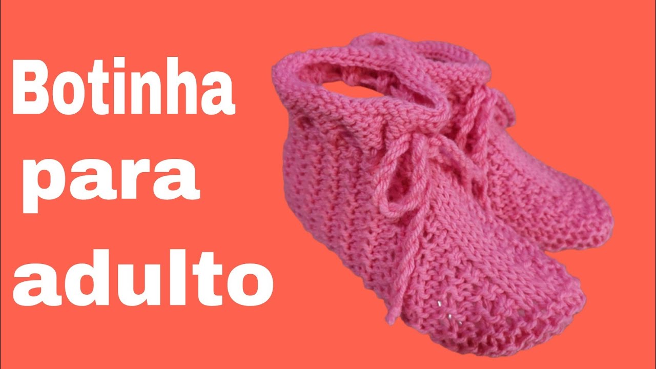 Bota pantufa feminina de tricô