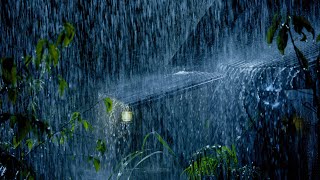 Relaxing Rain Sounds for Sleeping, Studying | Heavy Rain on Roof & Thunder Sounds | White Noise Rain