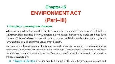 Environment Action Part -3|Chapter 15, EVS, 12th Class #pseb