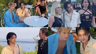 230523 Hyunjin full english interview + all vids from the Versace La Vacanza Fashion Show