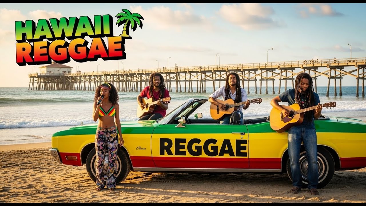 Relaxing Reggae with Ocean Waves 🌺 Peaceful Island Escape