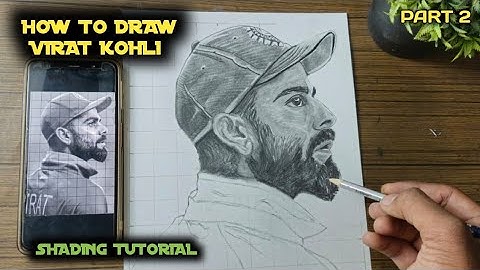 How to draw VIRAT KOHLI ❤️ | Step by step shading tutorial (part 2) #viratkohli