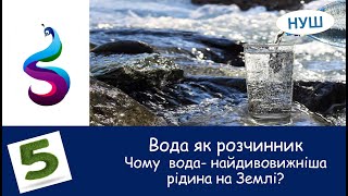 Вода як розчинник.Чому вода- найдивовижніша рідина на Землі?