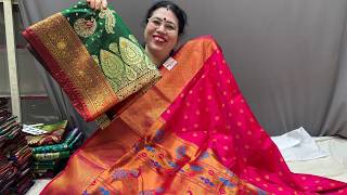 soft peshwai paithani  collection 😍Kasturi Paithani live | paithani live  | Designer Sarees | Fancy screenshot 1