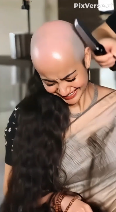SAI PALLAVI - BALD HEADSHAVE - HAIRCUT - TOLLYWOOD - MOTTAI - GUNDU - ACTRESS (Made using AI)