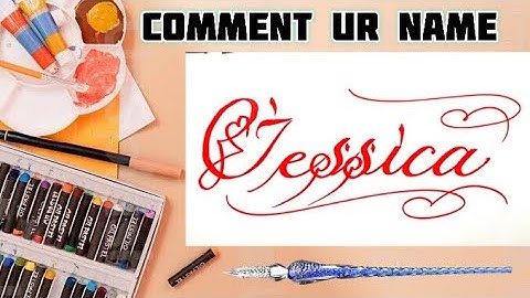 Jessica Name Signature Calligraphy Status | How to Draw, Cursive Calligraphy with Cut Marker