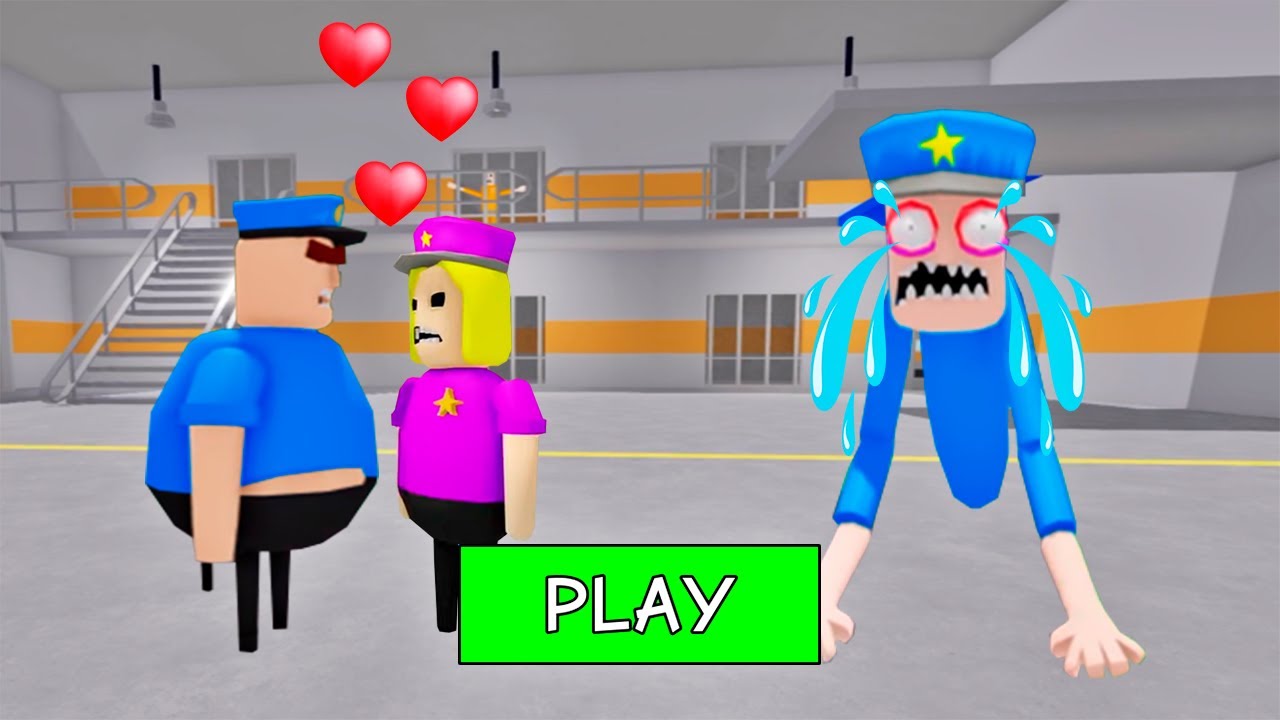 SECRET UPDATE | POLICE COP FALL IN LOVE WITH BABY POLICE GIRL? SCARY OBBY ROBLOX #roblox #obby