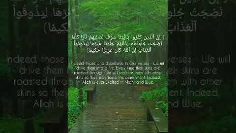 ( إِنَّ ٱلّذين كفروا۟ بـَٔايَٰتنا سوف نصليهم نارا ) سورة النساء الآيه 56 قرآن _ Quran .