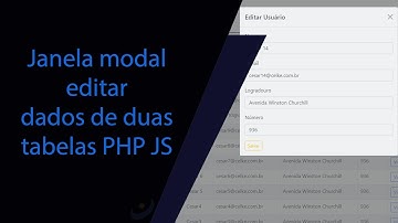 Como criar a janela modal editar com PHP e JavaScript em duas tabelas