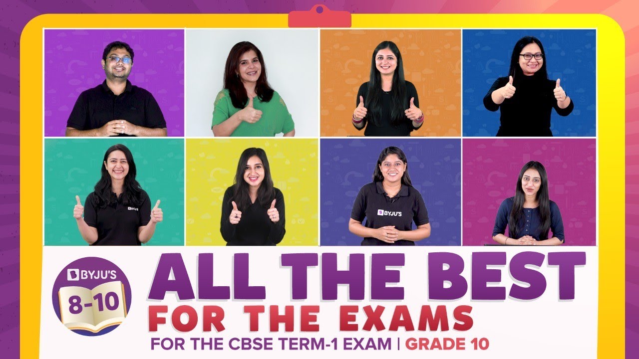 All the Best for your CBSE Term-1 Exams | Best Wishes from Byju's Masters | Byju's- Class 8, 9 & 10