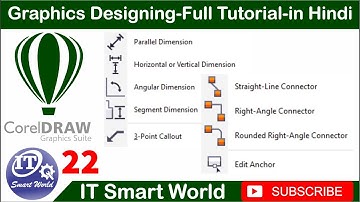 CorelDRAW Dimension,Connector Tool all option in CorelDRAW in hindi part 22