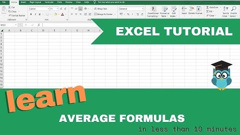 Average Formulas (Average, Averagea, Average w/o Zeros, Averageif, Averageifs) - Basic Excel Formula