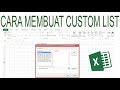 CARA MEMBUAT CUSTOM LIST ( EXCEL ) | VIDEO TUTORIAL