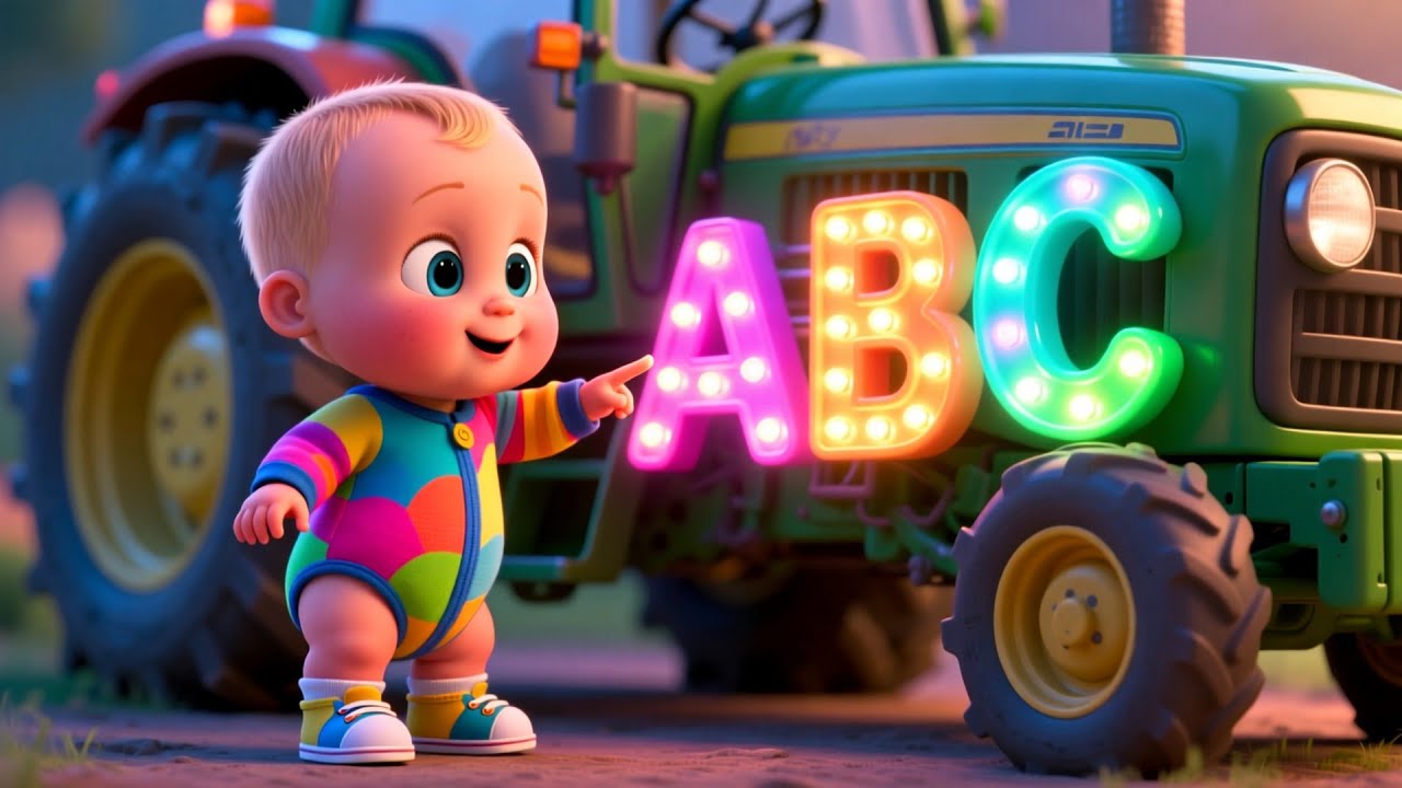 Baby’s Tractor Boom Boom Farm 🚜🎶 Fun Farm Vehicle Song for Kids | Learn Numbers Colors and Farm Fun