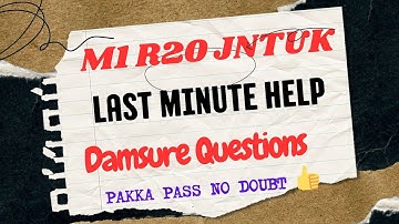 M1 R20 JNTUK Last Minute Help | M1 R20 JNTUK Pakka Questions | Damsure Questions in M1 R20 JNTUK |