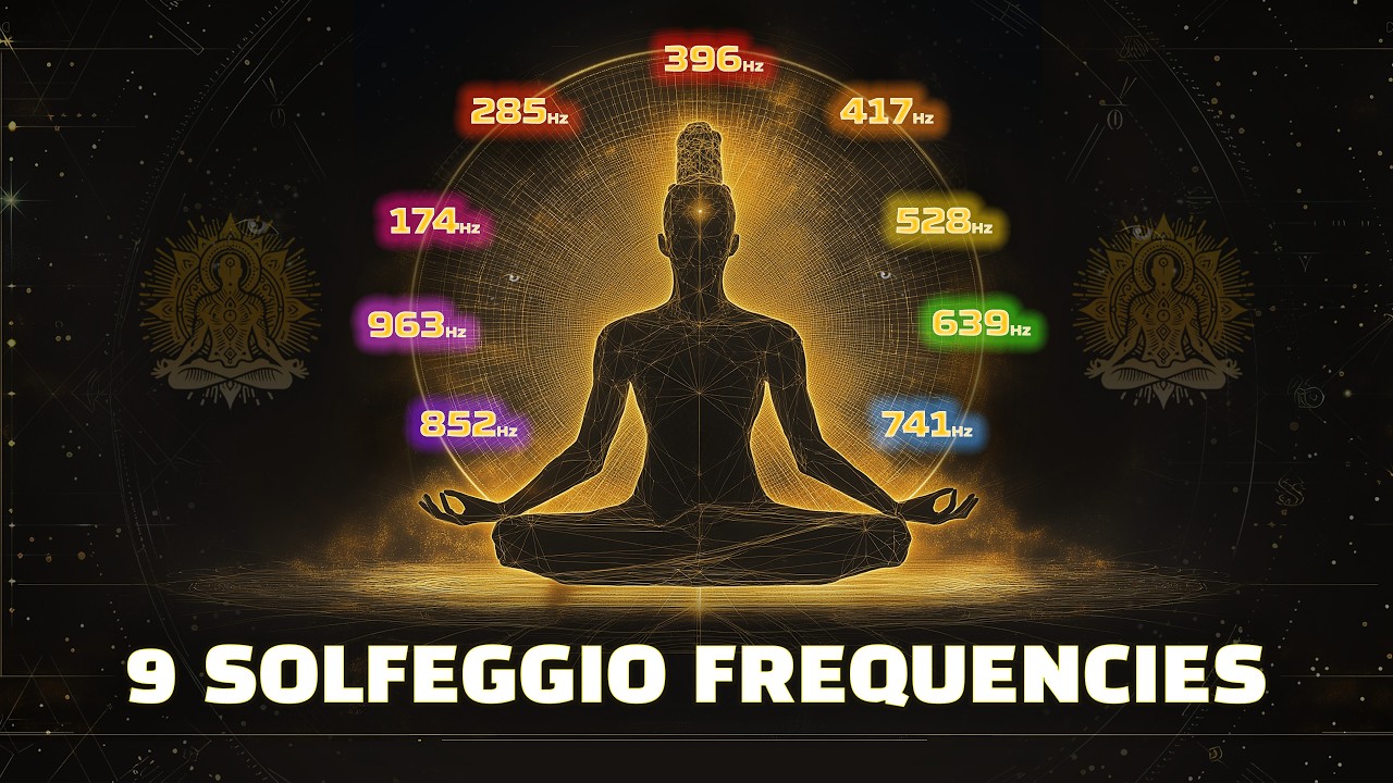 All 9 Solfeggio Frequencies ☯ Full Body Healing ☯ Full Body Aura ...