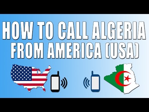 Comment appeler Algérie De l'Amérique (USA)