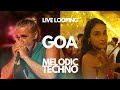 Crowd goes wild in goa melodic techno live looping with juno106