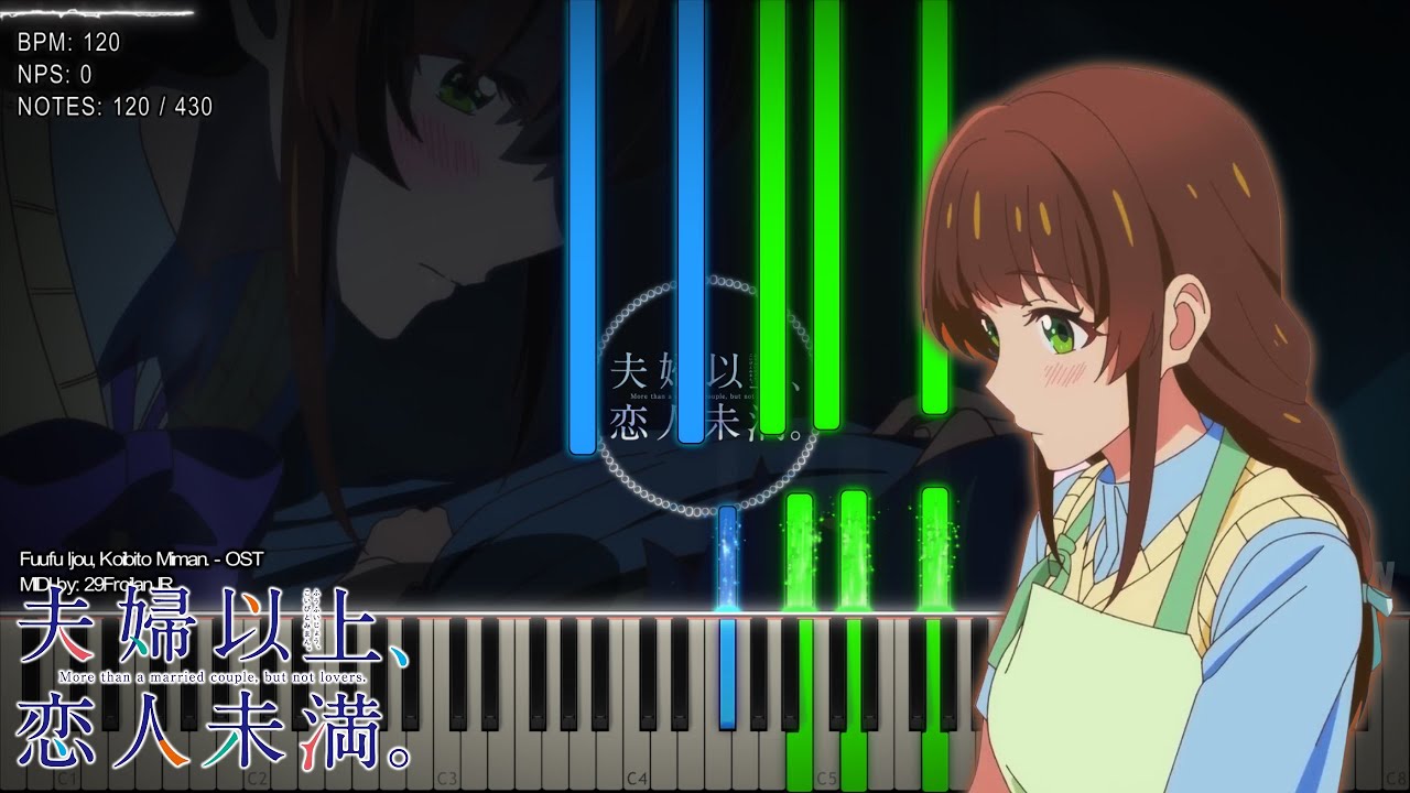 Playable MIDI / Synthesia Visual』 Fuufu Ijou, Koibito Miman. - Episode 2  Theme OST 