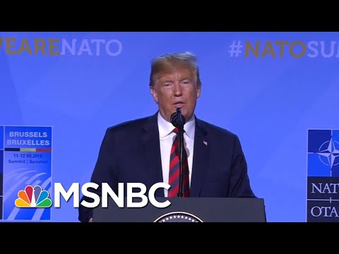 President Donald Trump Unleashes Lies At NATO Press Conference | Velshi & Ruhle | MSNBC