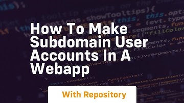 How to make subdomain user accounts in a webapp