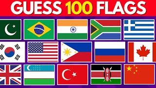 Can You Guess the 100 Flags? | Guess the Flag Quiz 2024