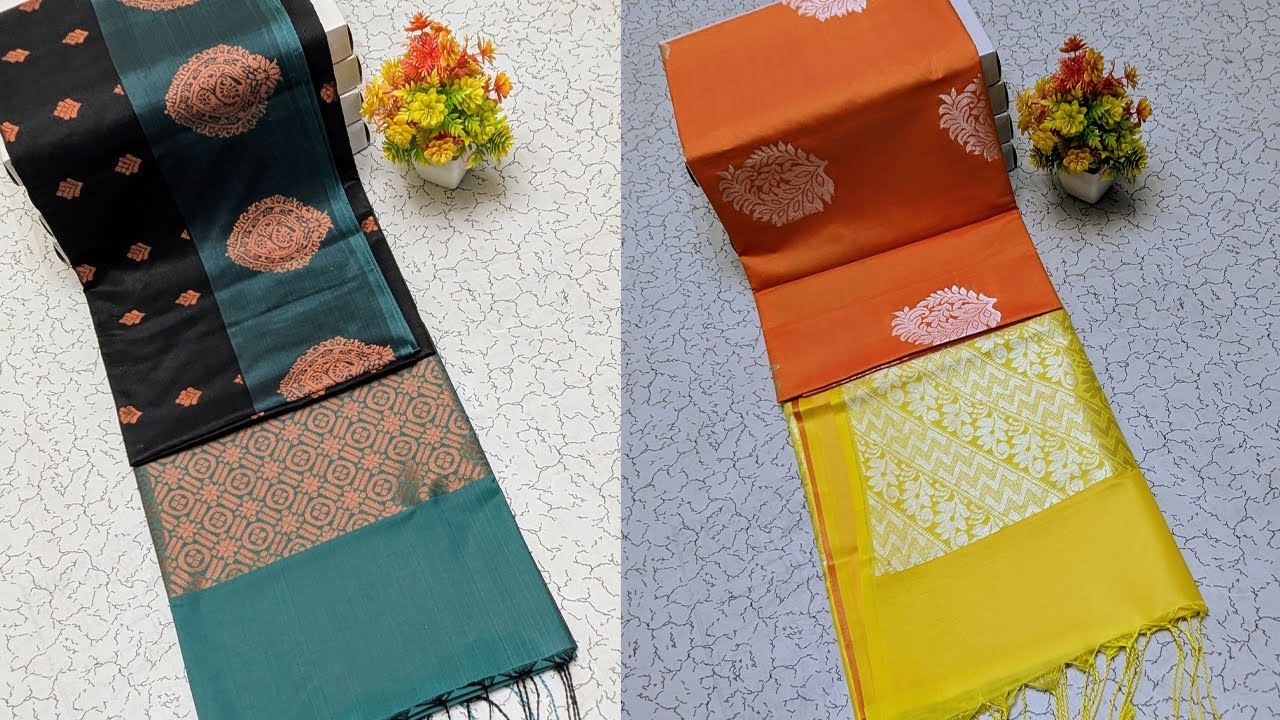 Kanchi Vegan Silk Saree With Contrast Blouse and Rich Jari Pallu main image 0