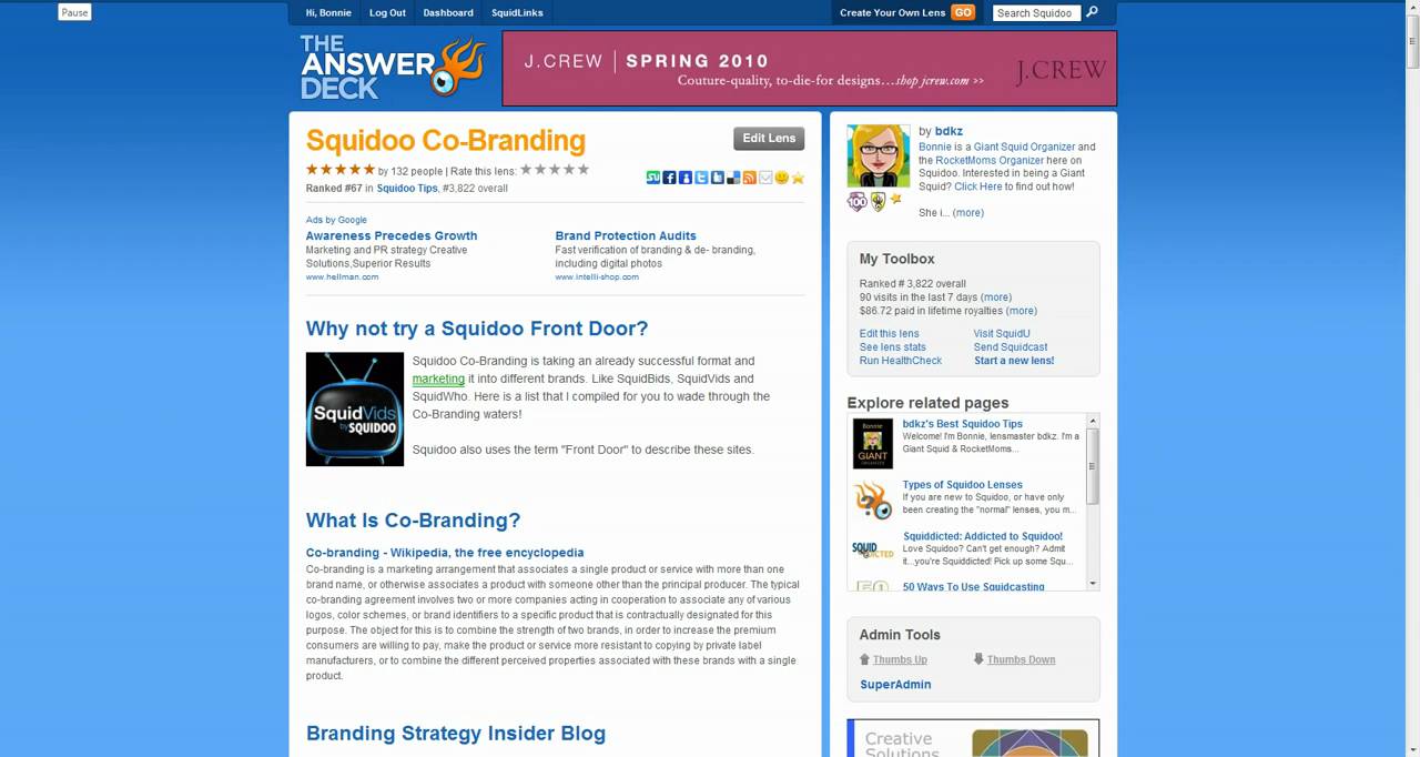 Squidoo Co-Brands